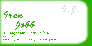 iren jobb business card